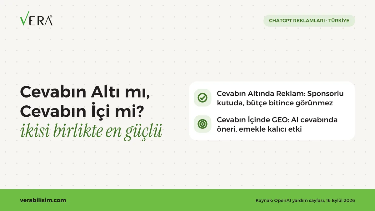 ChatGPT reklamı ile GEO farkı nedir